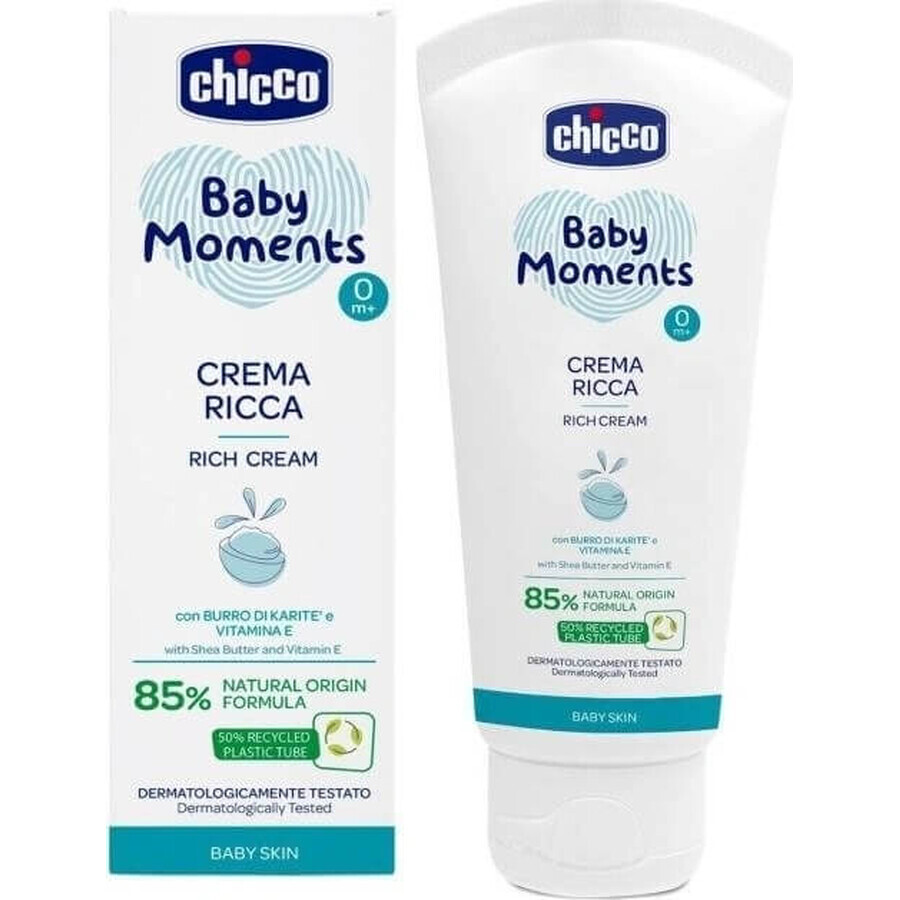 CHICCO Nourishing Baby Moments Cream 85% ingrediente naturale 100ml, 0m+ 1×100 ml