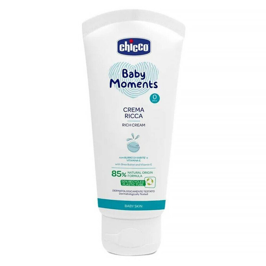 CHICCO Nourishing Baby Moments Cream 85% ingrediente naturale 100ml, 0m+ 1×100 ml