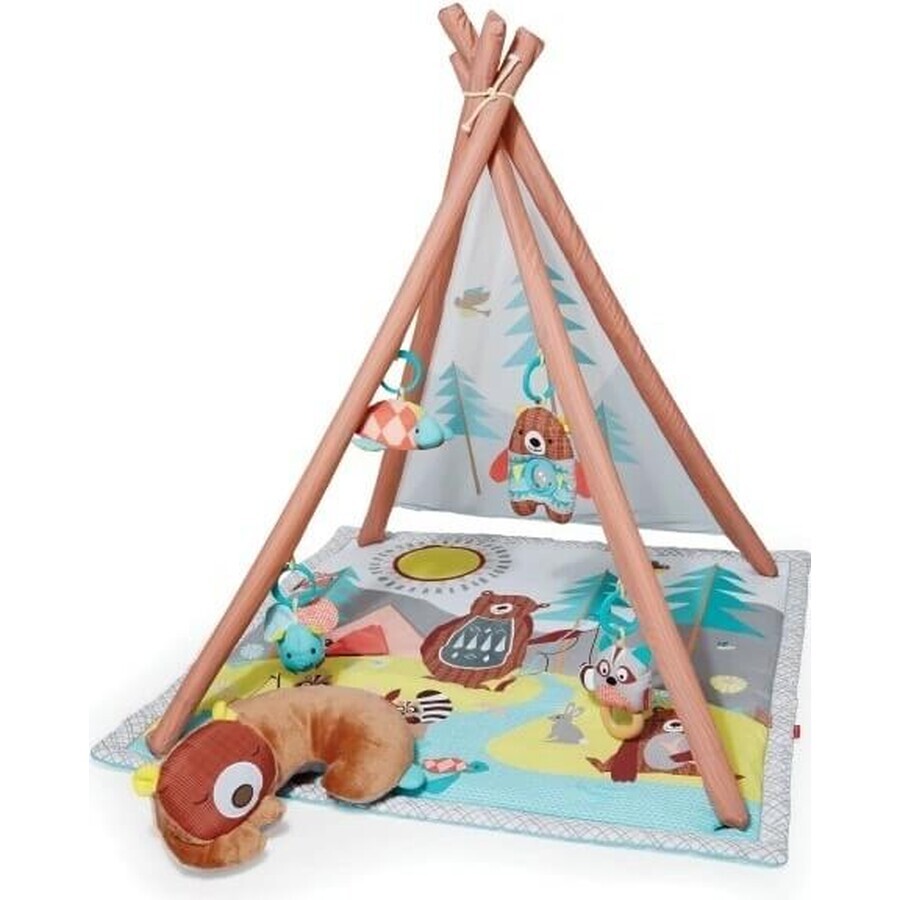 SKIP HOP 4-Toy Play Blanket, Camping Cubs 0 m+ 1×1, per i più piccoli