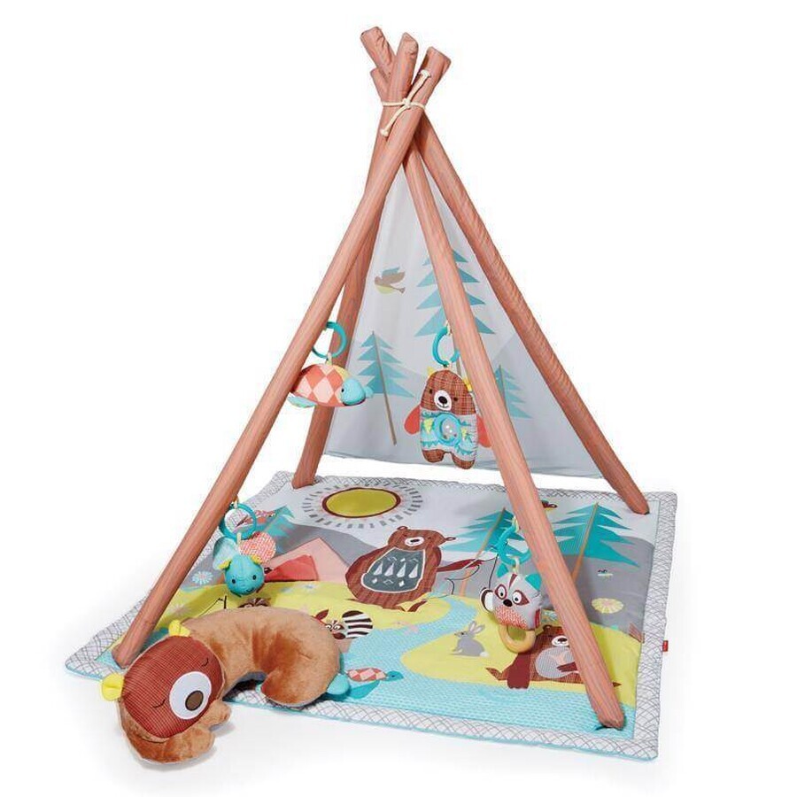 SKIP HOP 4-Toy Play Blanket, Camping Cubs 0 m+ 1×1, per i più piccoli