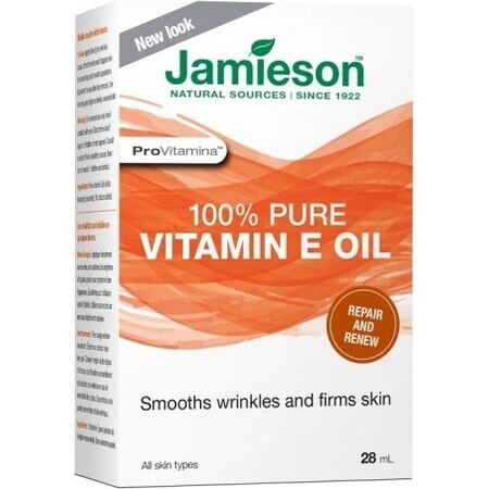 JAMIESON ProVitamin ProVitamin 100% pure vitamine E oil 1×28 ml, huile contre les signes du vieillissement