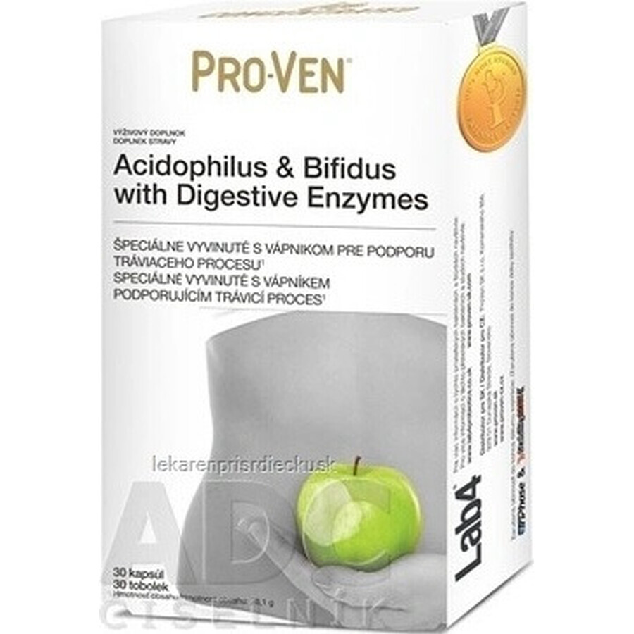 Pro-Ven Acidophilus & Bifidus 1×30 cps, complément alimentaire