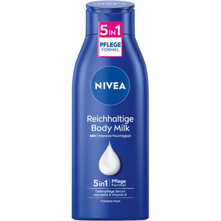 NIVEA LATTE CORPO - SCHIUMA SECCA 1×400 ml, trattamento a lunga durata