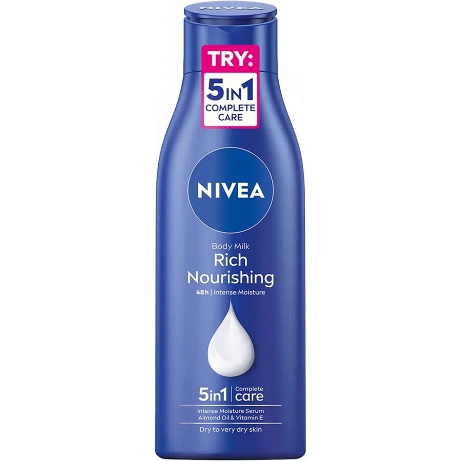 NIVEA LATTE CORPO - SCHIUMA SECCA 1×400 ml, trattamento a lunga durata