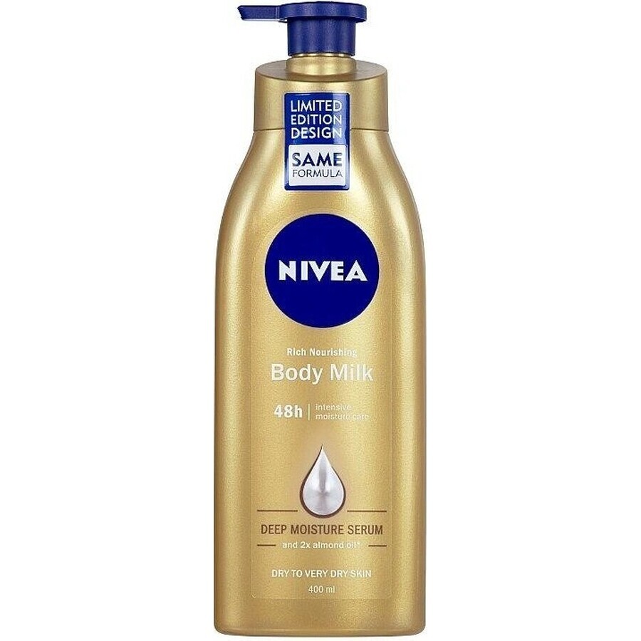 NIVEA LATTE CORPO - SCHIUMA SECCA 1×400 ml, trattamento a lunga durata