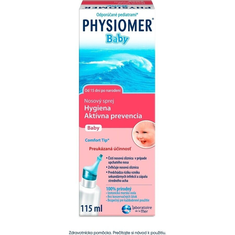 PHYSIOMER Baby isotónico 1×115 ml, isotónico, con agua de mar