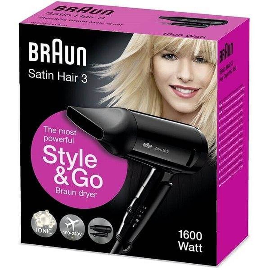 Braun Satin Hair 3 Hd 350 To Go 1pc 1×1 1pc hair dryer