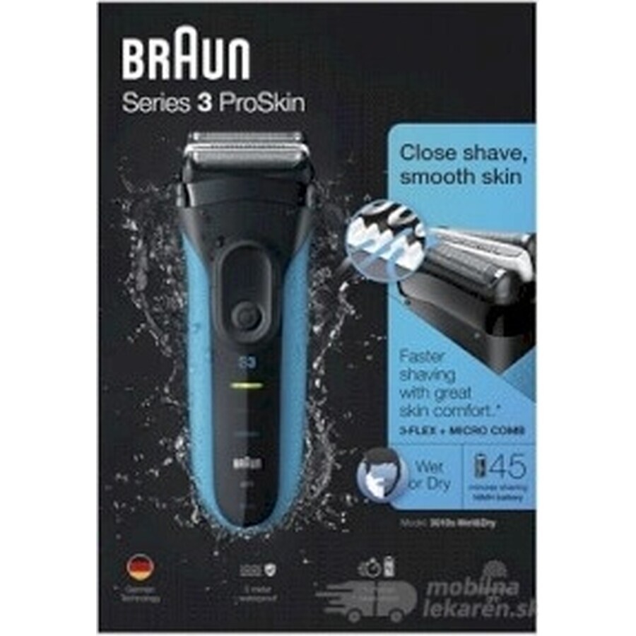 BRAUN Seria 3 3010s W&D 1×1 buc, aparat de ras