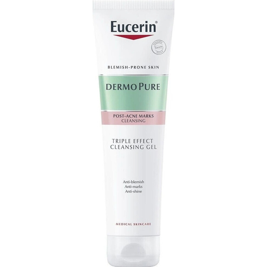 Eucerin DERMOPURE Drievoudig werkende exfoliërende reinigingsgel 1×150 ml, Reinigingsgel