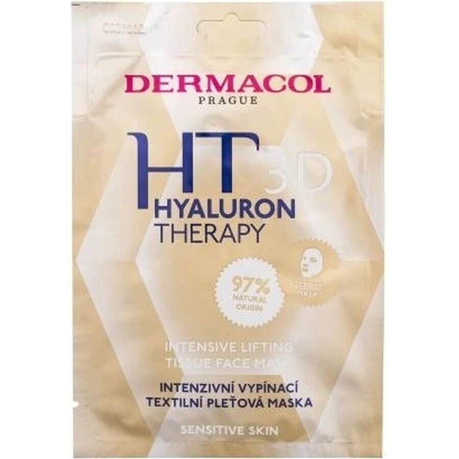 Dermacol Hyaluron Therapy 3D Maschera facciale tessile 1×1 pz, Maschera facciale tessile