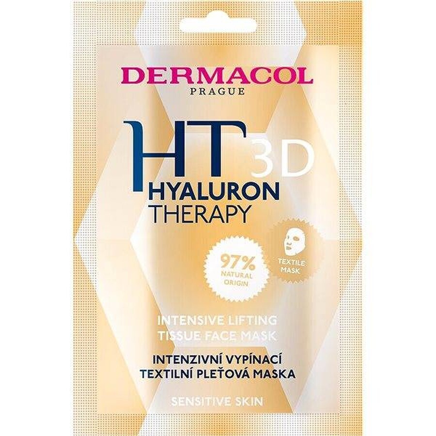 Dermacol Hyaluron Therapy 3D Maschera facciale tessile 1×1 pz, Maschera facciale tessile