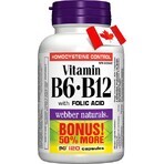 WEBBER NATURALS Vitamine B6+B12+F foliumzuur 1×120 cps, voedingssupplement