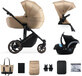 Poussette combin&#233;e KINDERKRAFT SELECT SELECT 3in1 Prime 2 Sandrose Beige, Premium 1&#215;1 pc, poussette