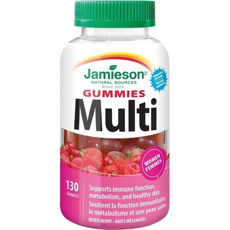 Jamieson Multi Gummies for Women 130pcs 1×130 tbl, integratore alimentare