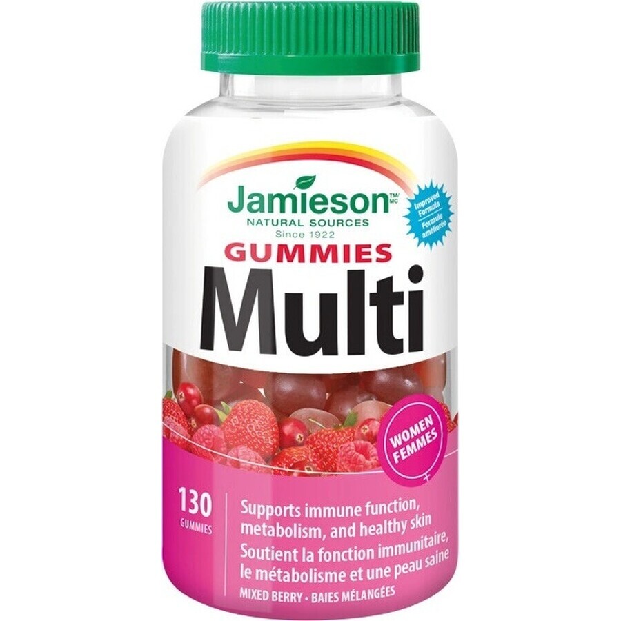 Jamieson Multi Gummies for Women 130pcs 1×130 tbl, integratore alimentare