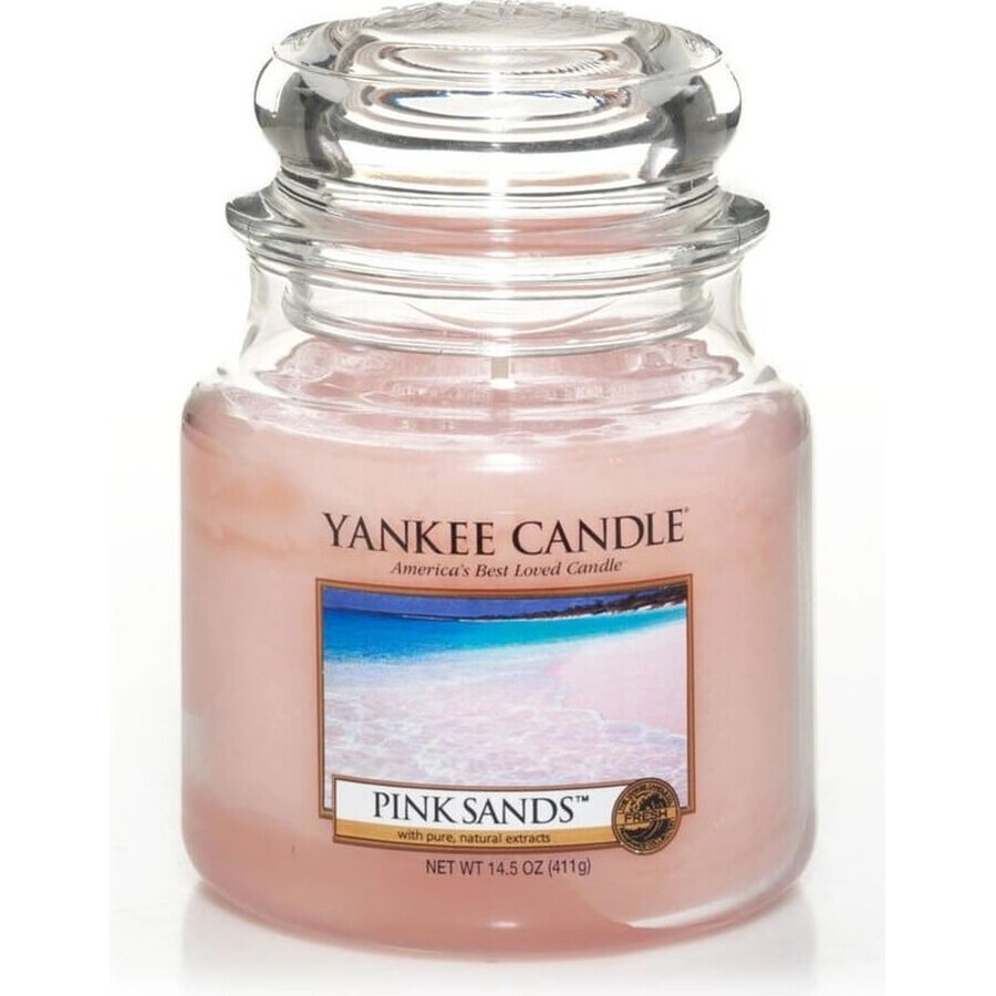 Yankee Candle Pink Sands™ Medium Candle 1×411 g, bougie parfumée