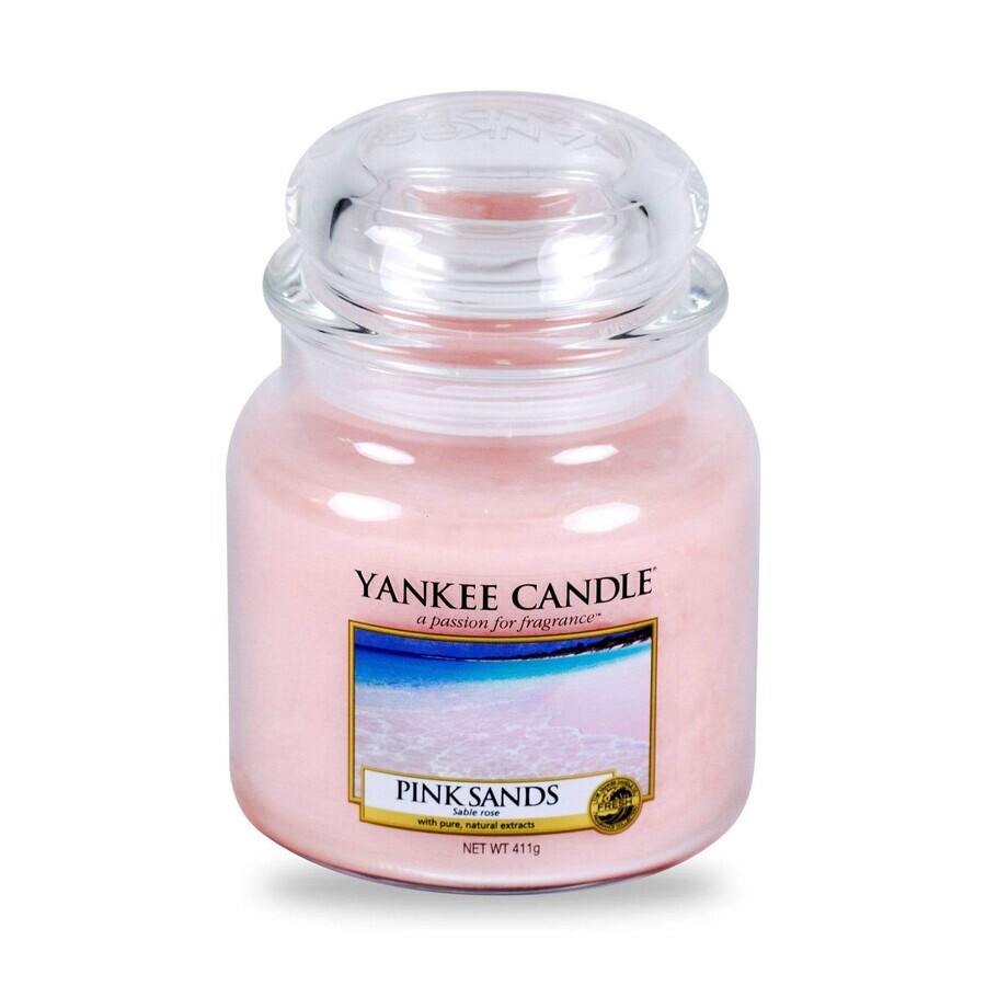 Yankee Candle Pink Sands™ Medium Candle 1×411 g, bougie parfumée