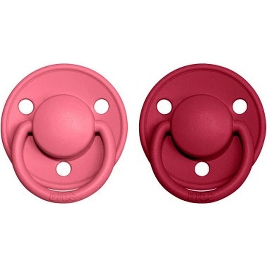 BIBS De Lux corail/rubis 1×2 pcs, taille unique