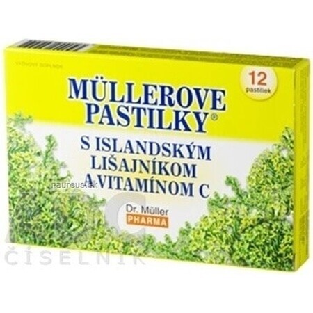 PASTILLES DE L'ÎLE DE MÜLLER. LICHEN ET VIT. C 1×12 pcs, pour l'expectoration