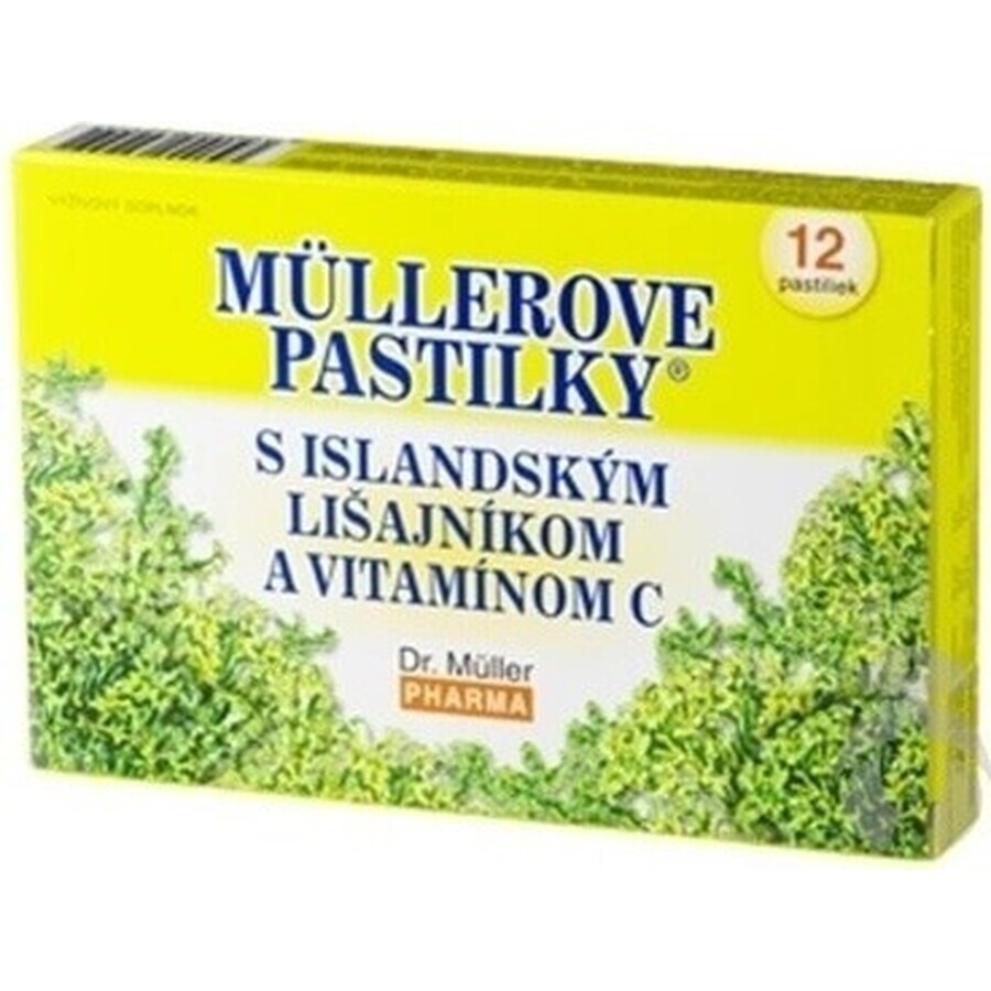 PASTILLES DE L'ÎLE DE MÜLLER. LICHEN ET VIT. C 1×12 pcs, pour l'expectoration