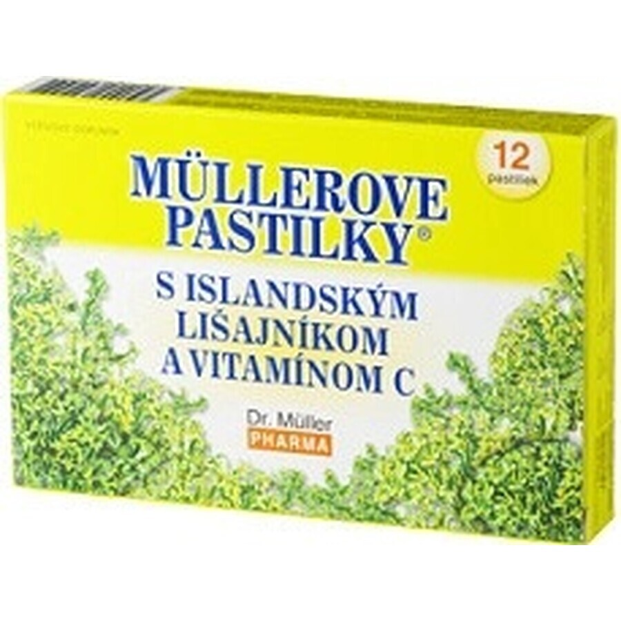 PASTILLES DE L'ÎLE DE MÜLLER. LICHEN ET VIT. C 1×12 pcs, pour l'expectoration