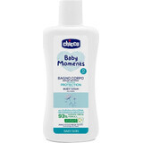 CHICCO Baby Body Shampoo BABY MOMENTS PROTECTION 1×200 ml, nettoie en douceur la peau de bébé