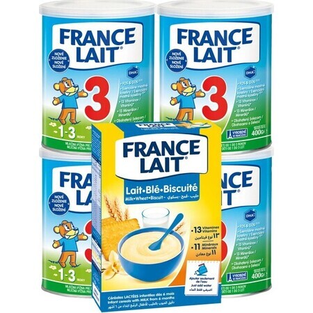 France Lait 3 4x400g + FL bouillie de blé. Set 250g 1×1, lait infantile en poudre set