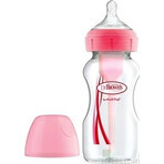 Dr.BROWN'S BABY BOTTLE OPTIONS+ 270 ml 1×1 buc, cu gât larg, 0M+, anti-colic, sticlă, alb