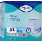 TENA PANTS PLUS EXTRA LARGE 1×12 pezzi, mutandine assorbenti elastiche, assorbimento 1440 ml, circonferenza fianchi 120-160 cm