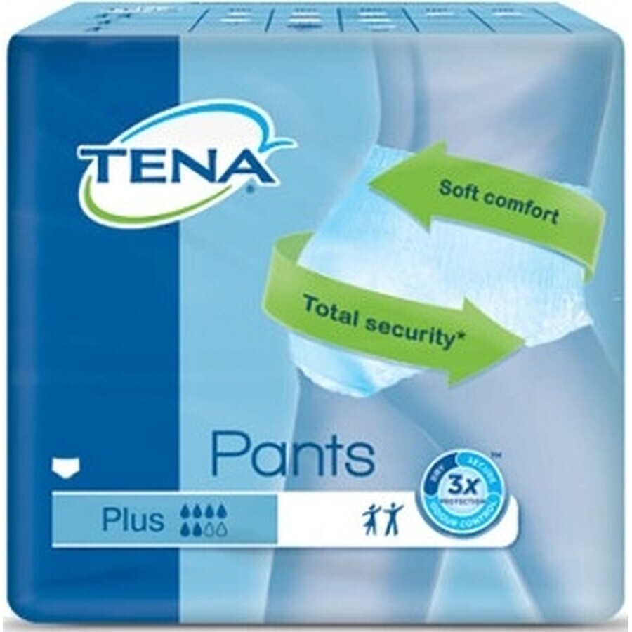 TENA PANTS PLUS EXTRA LARGE 1×12 pezzi, mutandine assorbenti elastiche, assorbimento 1440 ml, circonferenza fianchi 120-160 cm