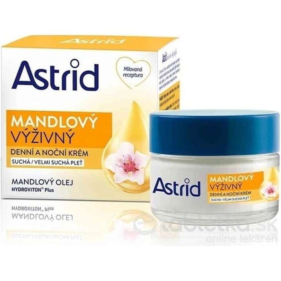 ASTRID ALMOND crème nourrissante de jour et de nuit pour peaux sèches et très sèches 50 ml 1×50 ml, crème pour les mains