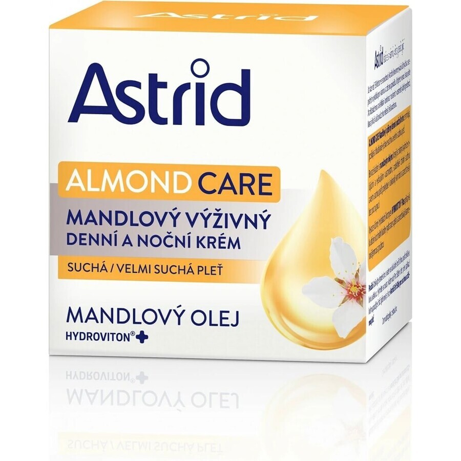 ASTRID ALMOND crème nourrissante de jour et de nuit pour peaux sèches et très sèches 50 ml 1×50 ml, crème pour les mains