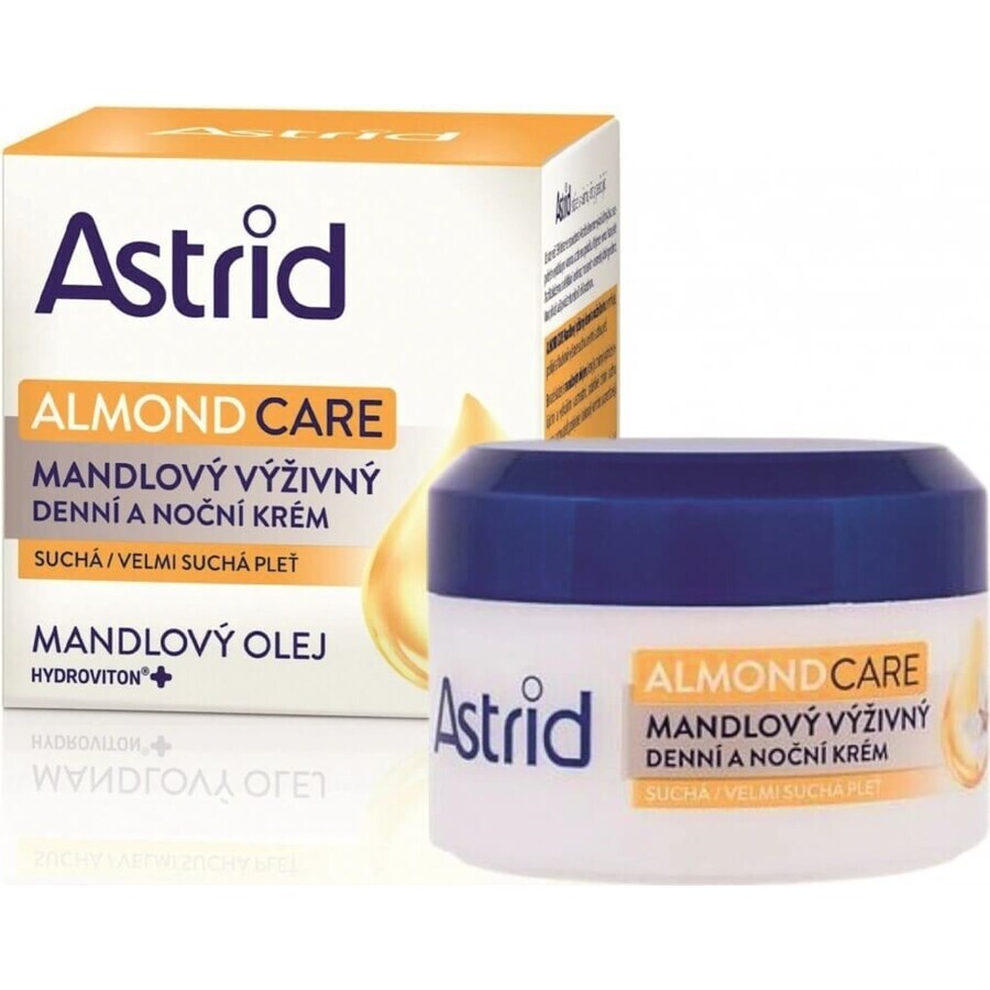 ASTRID ALMOND crème nourrissante de jour et de nuit pour peaux sèches et très sèches 50 ml 1×50 ml, crème pour les mains