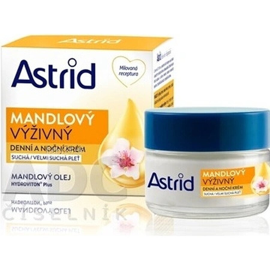 ASTRID ALMOND crème nourrissante de jour et de nuit pour peaux sèches et très sèches 50 ml 1×50 ml, crème pour les mains