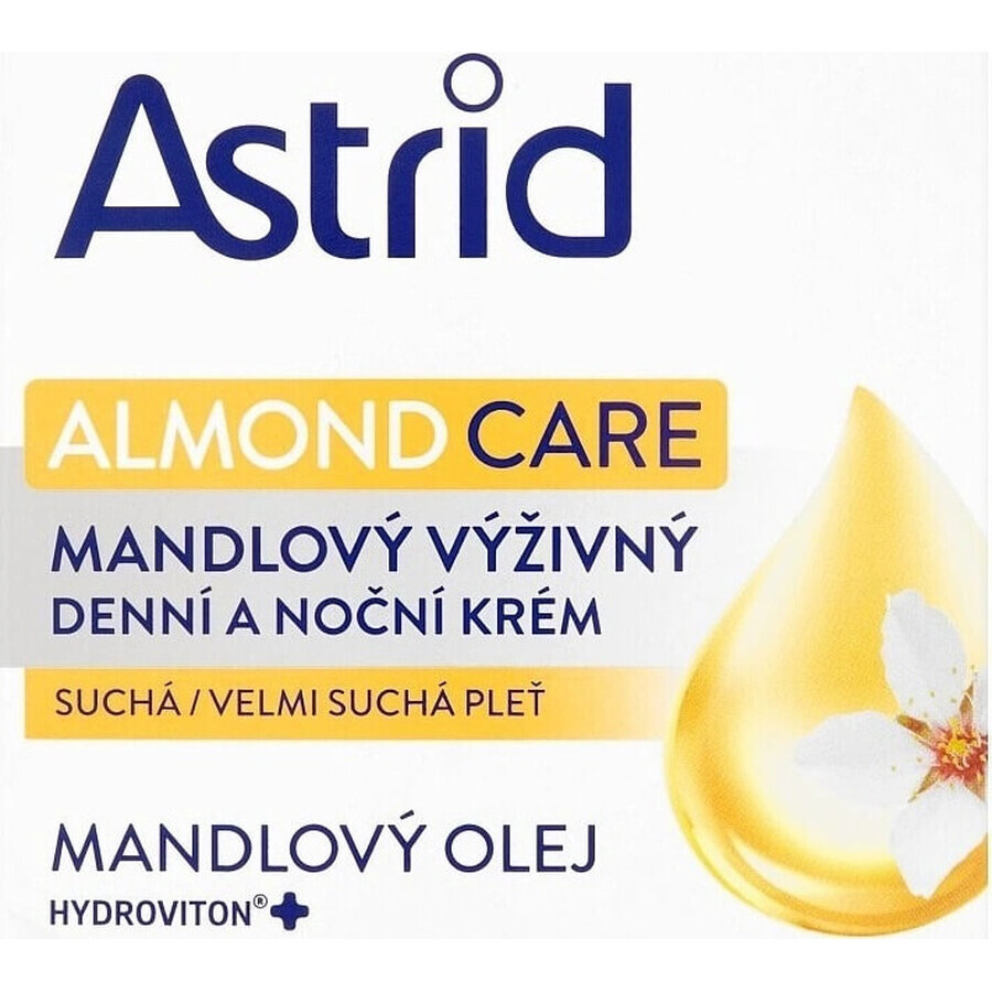 ASTRID ALMOND crème nourrissante de jour et de nuit pour peaux sèches et très sèches 50 ml 1×50 ml, crème pour les mains