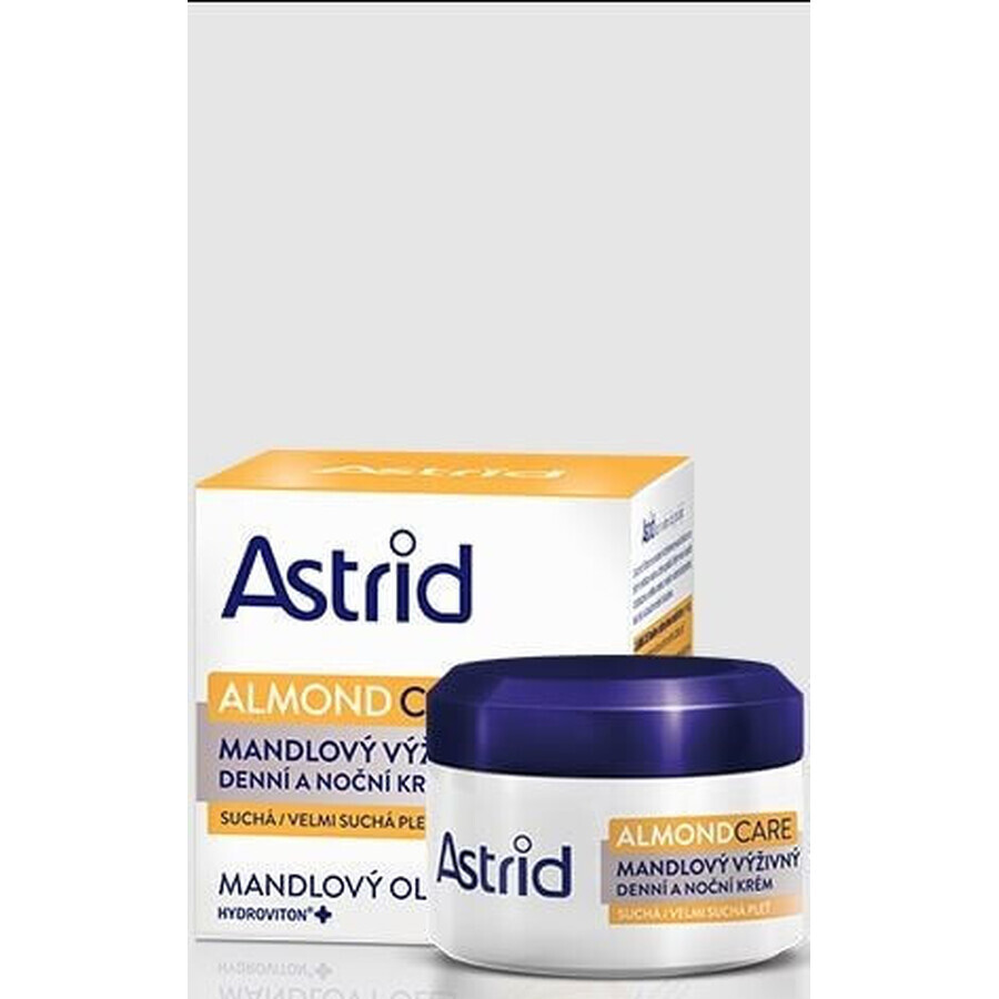 ASTRID ALMOND crème nourrissante de jour et de nuit pour peaux sèches et très sèches 50 ml 1×50 ml, crème pour les mains