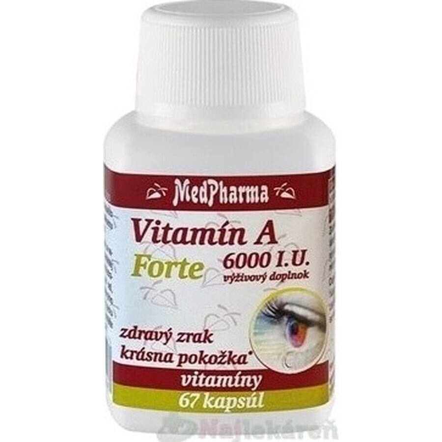 MedPharma Vitamine A 6000 UI Forte 1×67 cps, complément alimentaire