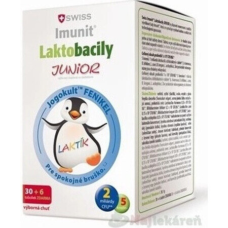 SWISS Lactobacilli JUNIOR Immunit + vitamine D3 30+6 tbl. 1×36 tbl, vitamines