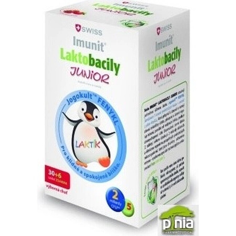 SWISS Lactobacilli JUNIOR Immunit + vitamine D3 30+6 tbl. 1×36 tbl, vitamines