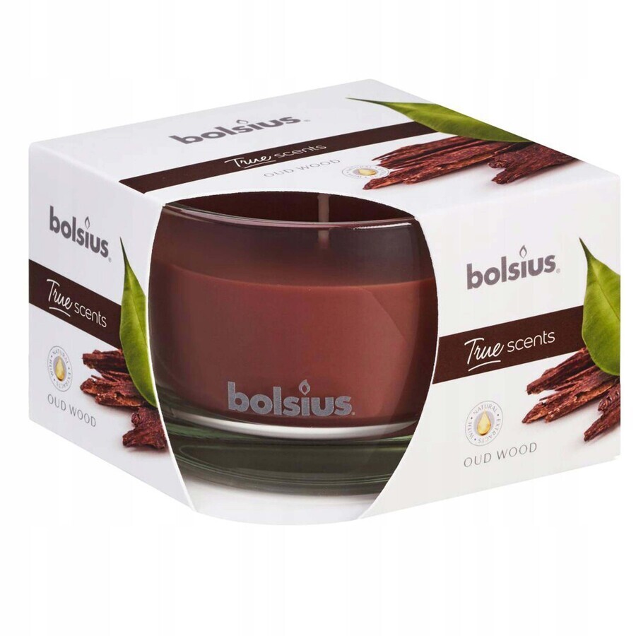 Bolsius Aromatic 2.0 sticlă 90x63mm lemn de oud, lumânare parfumată 1×1 buc, lumânare parfumată