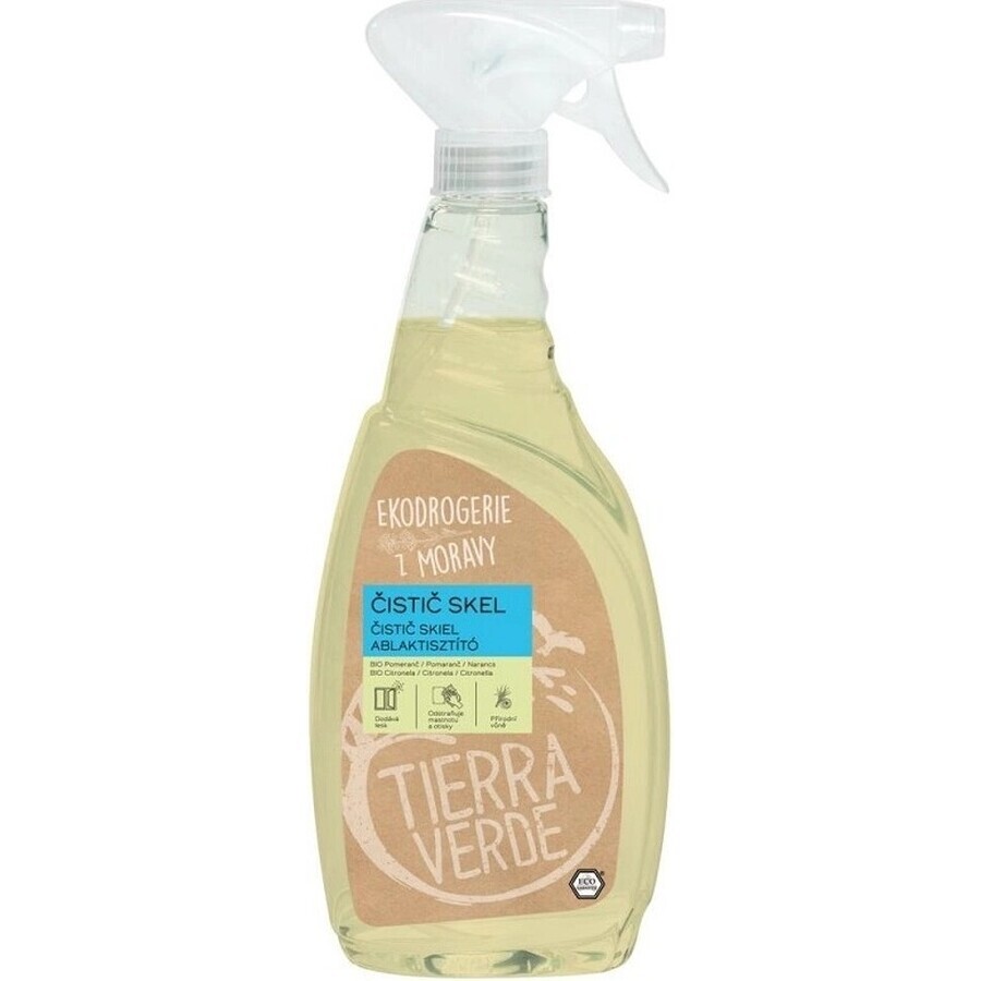 Nettoyant pour vitres Tierra Verde Bio Pom Citron 1×750ml, nettoyant naturel pour vitres