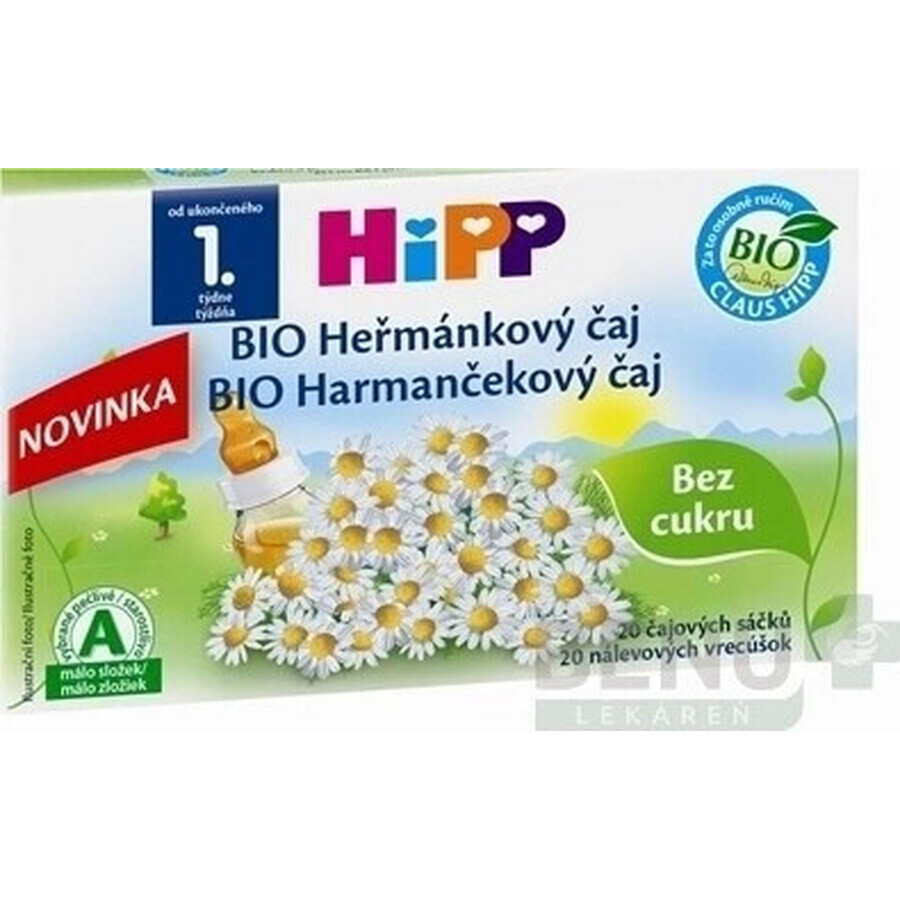 HiPP Organic Chamomile tea 20×1,5 g, thé à la camomille