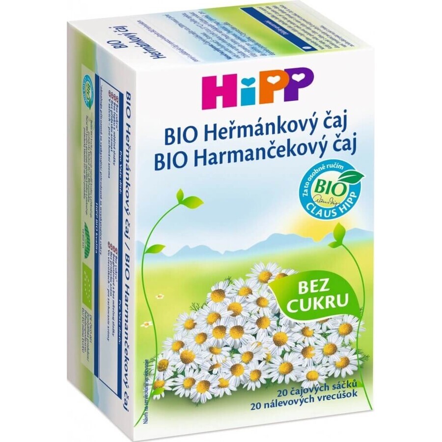 HiPP Organic Chamomile tea 20×1,5 g, thé à la camomille