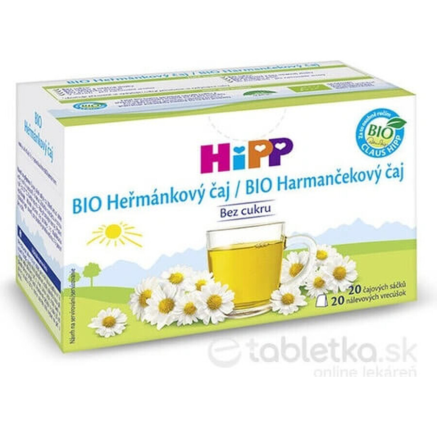 HiPP Organic Chamomile tea 20×1,5 g, thé à la camomille