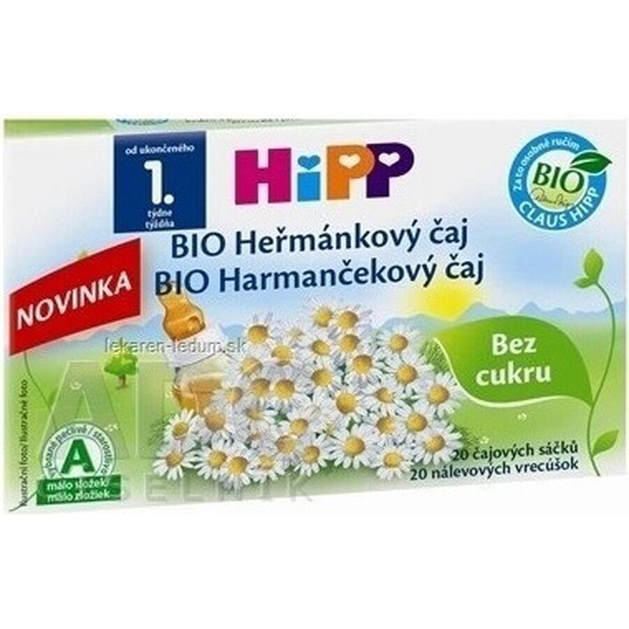 HiPP Organic Chamomile tea 20×1,5 g, thé à la camomille