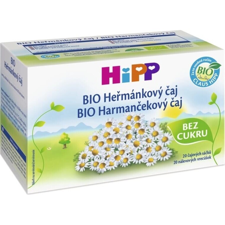 HiPP Organic Chamomile tea 20×1,5 g, thé à la camomille