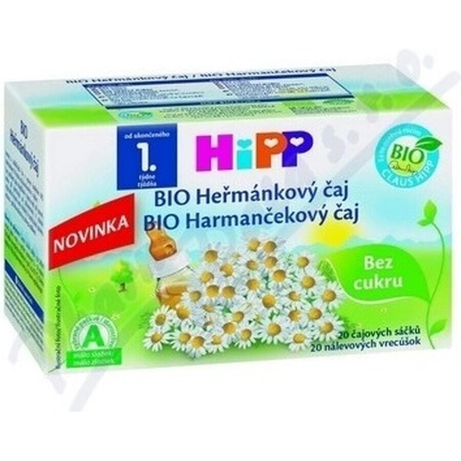 HiPP Organic Chamomile tea 20×1,5 g, thé à la camomille