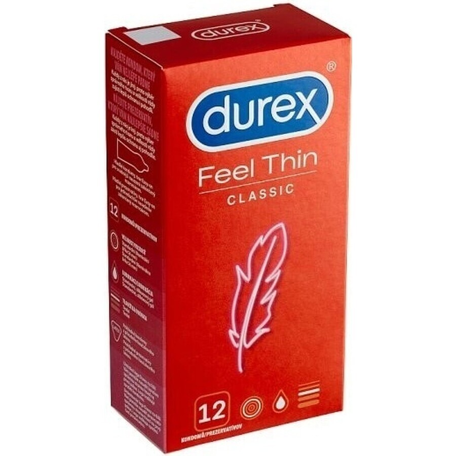 DUREX Feel Thin Classic 1×12 pezzi, preservativi