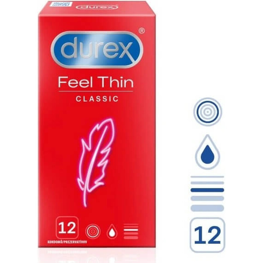 DUREX Feel Thin Classic 1×12 pezzi, preservativi