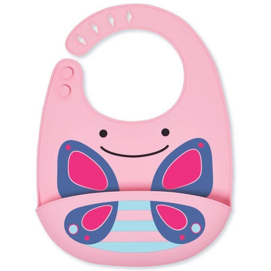 Babero de silicona Zoo Butterfly 1×1 ud, babero de silicona